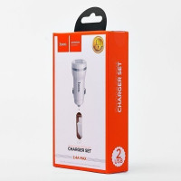 Автомобильное заряд. устр. Hoco Z27 с шнуром Micro 2USB 2.4А белое