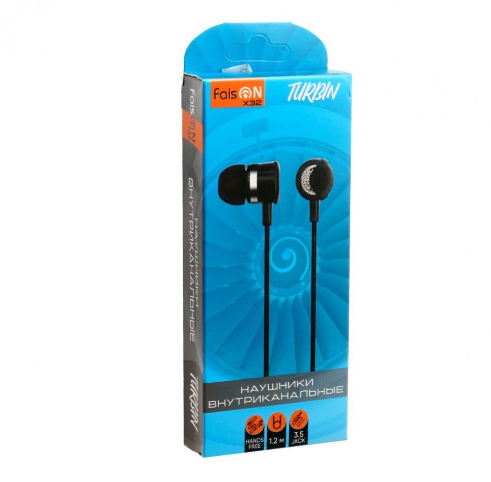 Наушники с микрофоном Faison X32 Turbin 1.2м черные