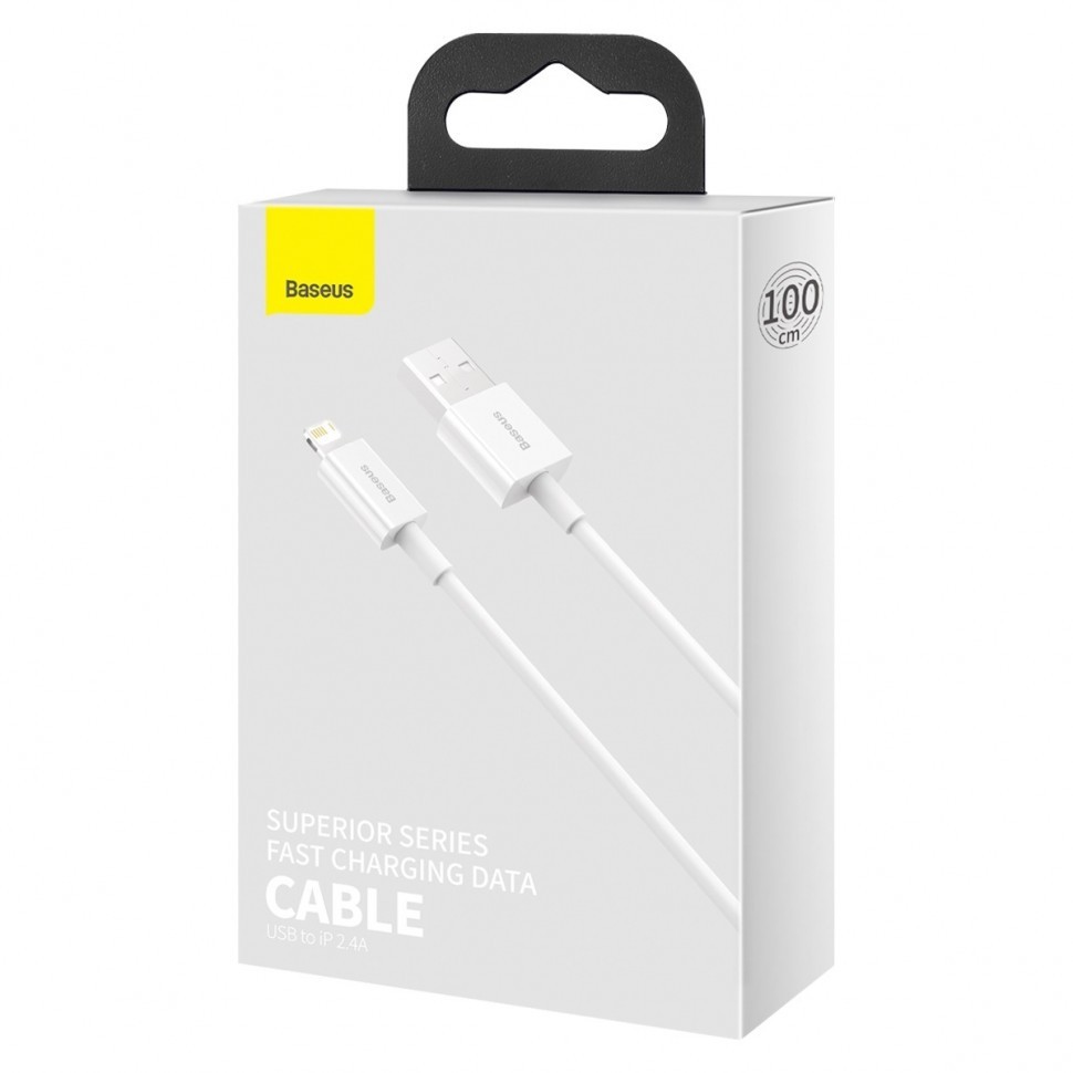 Usb Кабель-зарядка Lightning Baseus Superior series 2.4A 1м CALYS-A02 белый