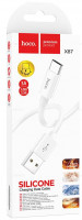 Usb Кабель-зарядка Type-C Hoco X87 3A 1м мягкий силиконовый белый
