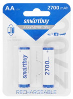 Аккумулятор NiMh Smartbuy AA/2BL 2700 mAh (24/240) (SBBR-2A02BL2700)