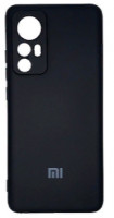 Накладка для Xiaomi 12 Silicone cover без логотипа черная