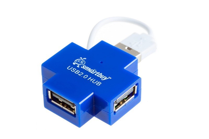 USB-HUB Smartbuy 4 порта (SBHA-6900-B) голубой
