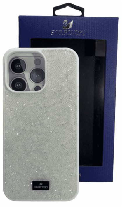 Накладка для i-Phone 12 Pro Max 6.7" Swarovski белый