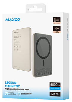 Powerbank с беспроводной зарядкой MagSafe Maxco MP28 5000mAh 20W золотой