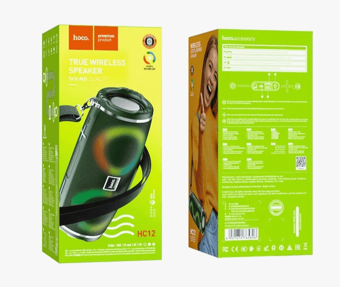 Bluetooth колонка Hoco HC12 BT5.0/2400mAh/4ч/10Вт/TF/FM/USB/AUX зеленая