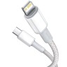 Кабель-зарядка Type-C на Lightning Baseus High Density Braided 20W 1м (CATLGD-02) белый