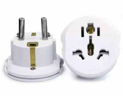 Универсальное переходник для розетки с китайской вилки ISA KT168  Europe/UK/USA/AUST белый