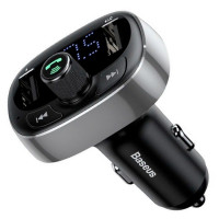 Автомобильное заряд. устр. Baseus T-typed Bluetooth MP3 2USB (CCALL-TM0A) серебристое