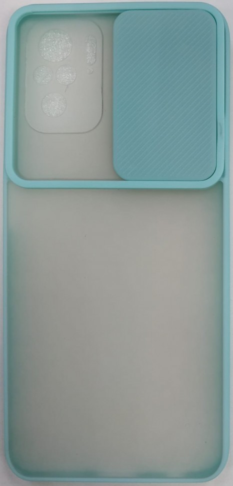 Накладка со шторкой камеры Redmi Note 10 4G матовая бирюзовая