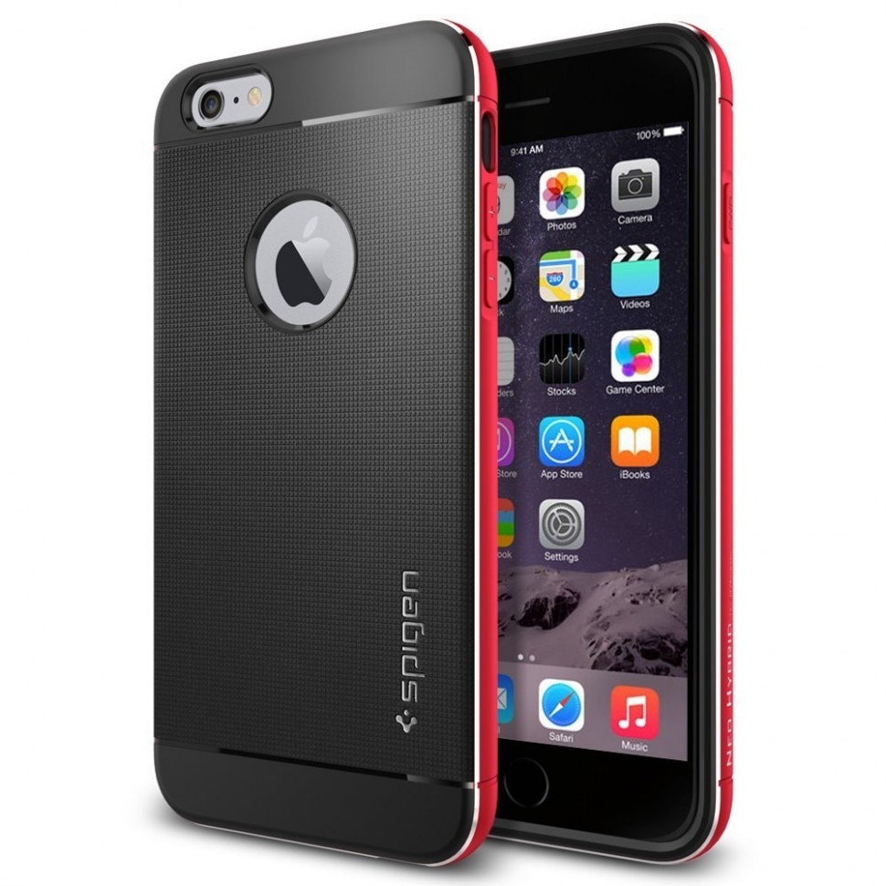 Чехол Spigen для i-Phone 6 Plus " Neo Hybrid Metal SGP11073 красный