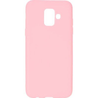 Накладка для Samsung Galaxy A6 Plus (2018) Silicone cover ярко-розовая