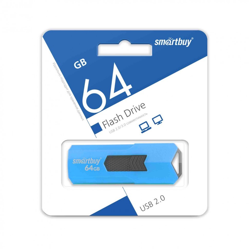 USB флеш накопитель Smartbuy 64GB Stream Blue (SB64GBST-B)