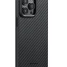 Накладка для i-Phone 15 Pro Max 6.7" Pitaka MagEZ Case Pro 4 1500D черно-серый, кевлар(арамид)