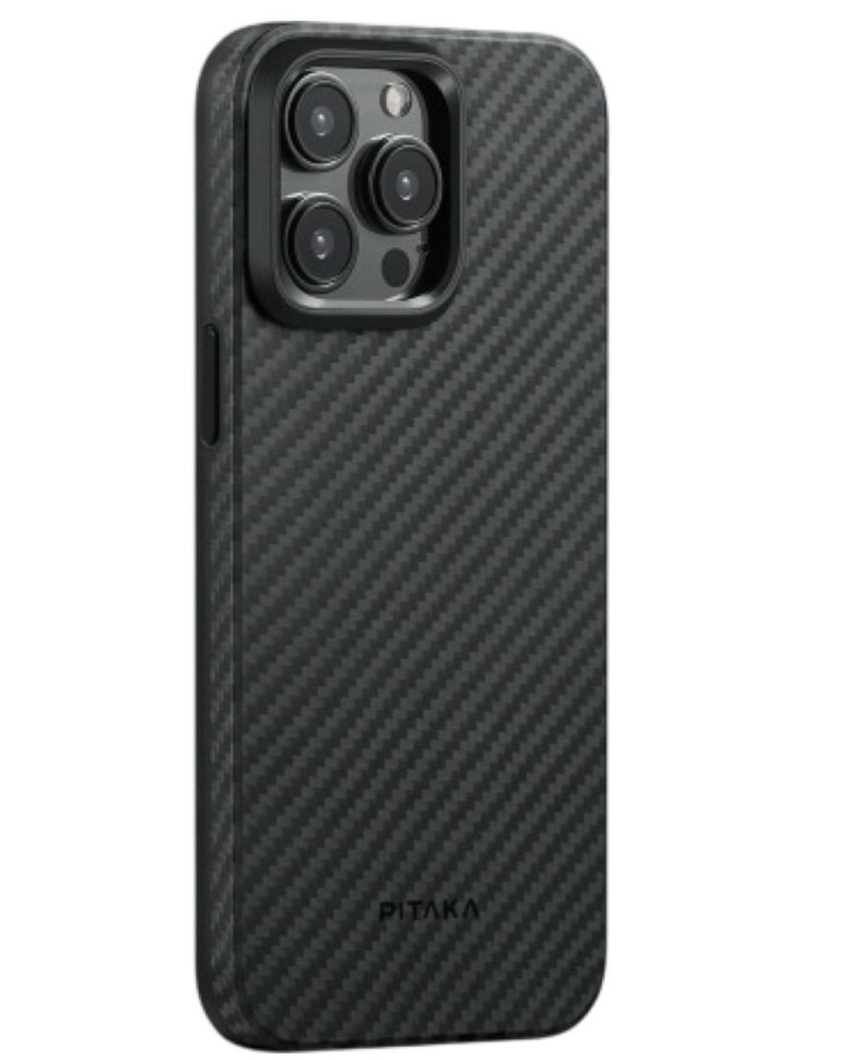 Накладка для i-Phone 15 Pro Max 6.7" Pitaka MagEZ Case Pro 4 1500D черно-серый, кевлар(арамид)