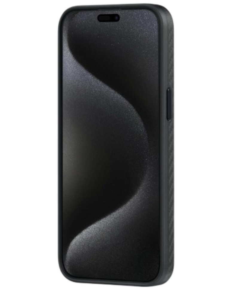 Накладка для i-Phone 15 Pro Max 6.7" Pitaka MagEZ Case Pro 4 1500D черно-серый, кевлар(арамид)
