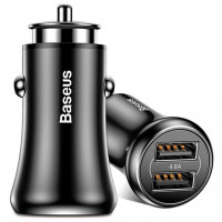 Автомобильное заряд. устр. Baseus Gentleman 2USB 2.4A (CCALL-GB01) черное