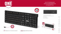 Клавиатура беспроводная мультимедийная Smartbuy ONE 238 USB черная (SBK-238AG-K)/20