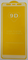 Защитное стекло для Samsung Galaxy A8 Plus 2018 9D белое