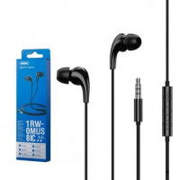Наушники с микрофоном Remax RW-108 1.2м черные