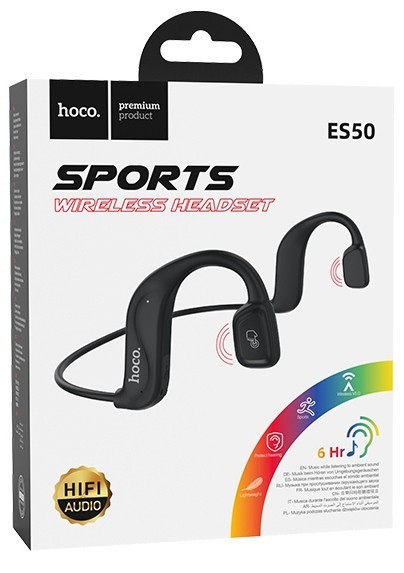 Беспроводные наушники для спорта Hoco ES50 BT5.0/5ч черные