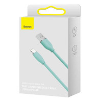 Usb Кабель-зарядка Lightning Baseus Jelly Liquid Silica Gel 2.4A 1.2м (CAGD000006) зеленый