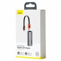 Переходник Baseus Steel Cannon USB-Type-C на RJ45 (CAHUB-AF0G)