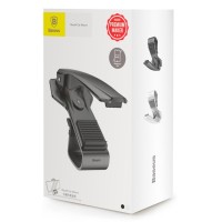 Держатель в автомобиль на приборную панель (прищепка) Baseus Mouth Car (SUDZ-01) черный