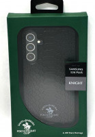 Накладка для Samsung Galaxy S24 Plus Santa Barbara под кожу чёрная