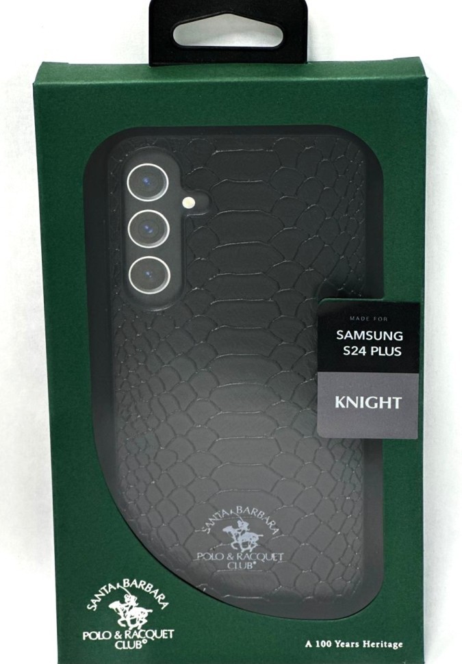 Накладка для Samsung Galaxy S24 Plus Santa Barbara под кожу чёрная