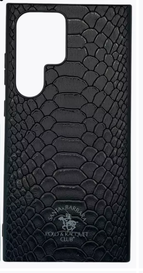 Накладка для Samsung Galaxy S24 Plus Santa Barbara под кожу чёрная