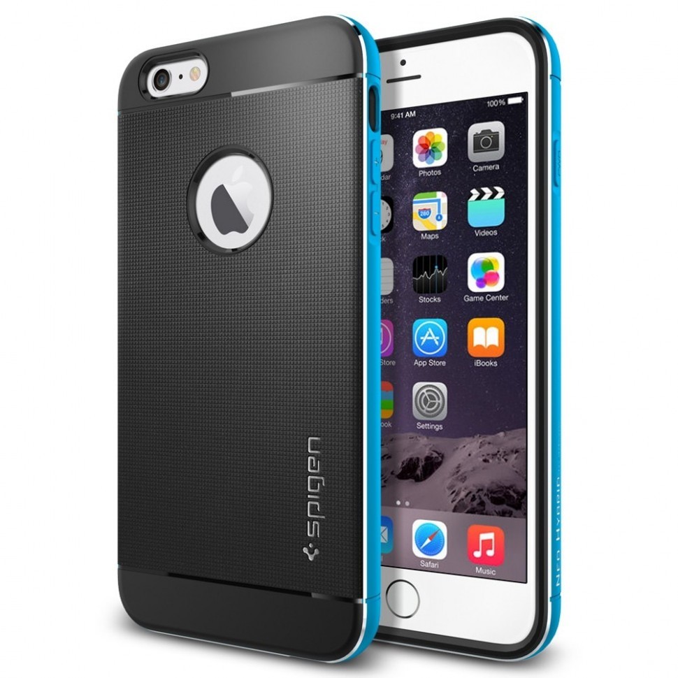 Чехол Spigen для i-Phone 6 Plus " Neo Hybrid Metal SGP11072 голубой