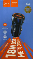 Автомобильное заряд. устр. Hoco Z46 1USB QC3.0 18W синее