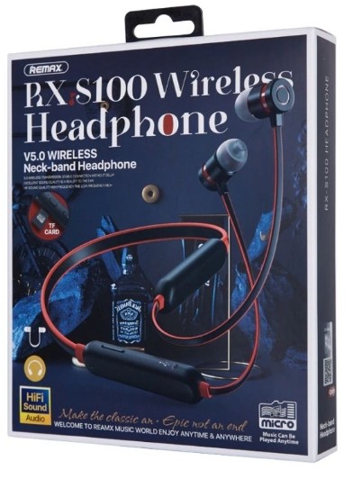 Беспроводные наушники для спорта Remax RX-S100 BT5.0/120mAh/10ч черные