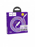 Usb Кабель-зарядка Micro Hoco U63 Spirit 2.4A 1.2м светящийся армированный белый