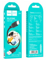 Usb Кабель-зарядка Type-C Hoco X90 3A 1м силиконовый черный
