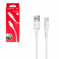 Usb Кабель-зарядка Type-C Borofone BX30 Silicone 3A 1м силиконовый белый