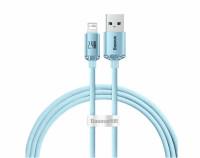 Usb Кабель-зарядка Lightning Baseus Crystal Shine 2.4A 1.2м (CAJY001103) синий