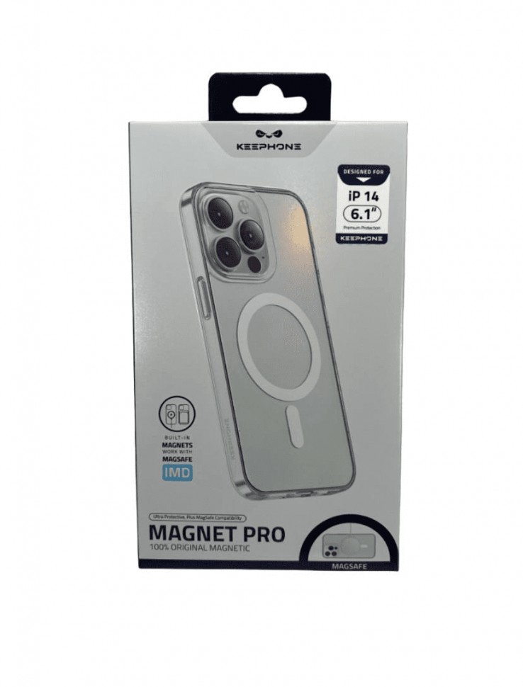Накладка для i-Phone 14 Keephone Magsafe прозрачный