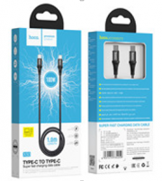 Usb Кабель-зарядка Type-C на Type-C Hoco X50 3.0A  100W 1м черный