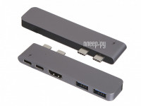 Переходник Baseus Thunderbolt C+ USB3.0/HDMI/Type-C (CAHUB-B0G)