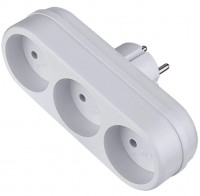 Perfeo сетевой разветвитель &quot;RU POWER&#039;&#039; 3 гнезда, 6А, без заземления, белый (3L)