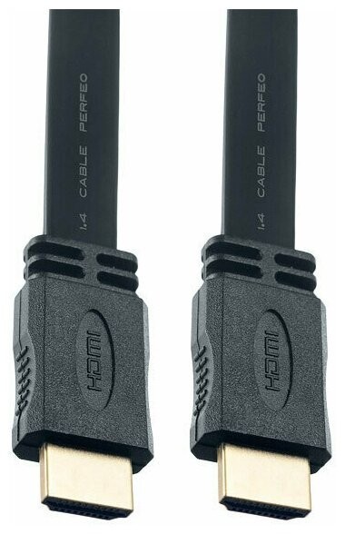 Кабель HDMI - HDMI v1.4 Perfeo (H1302) 2м плоский
