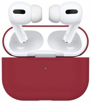 Силиконовый чехол для AirPods Pro малиновый