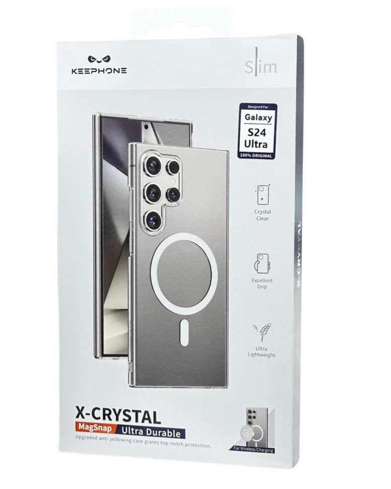 Накладка для Samsung Galaxy S24 Ultra Keephone X-Crystal MagSnap Ultra Durable прозрачный