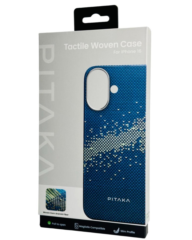 Накладка для i-Phone 16 6.1" Pitaka StarPeak Tactile Woven case (Milky way galaxy)