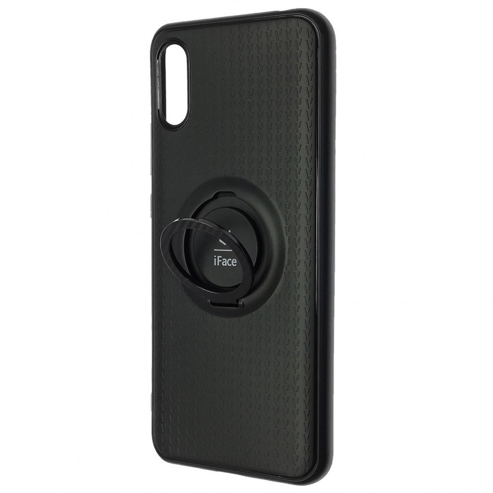 Чехол-накладка для Xiaomi Redmi 9A силикон iface с держателем черный