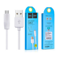 Usb Кабель-зарядка Micro Hoco X1 Rapid 2.4A 1м силиконовый белый (2шт в упаковке)