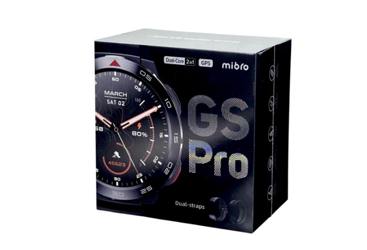 Умные часы Xiaomi Mibro GS Pro (XPAW013) c русским языком+ 2 ремешки черные