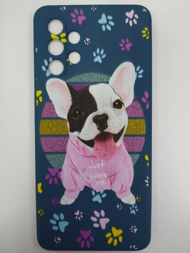 Накладка для Samsung Galaxy A32 4G силикон цветной с рисунками